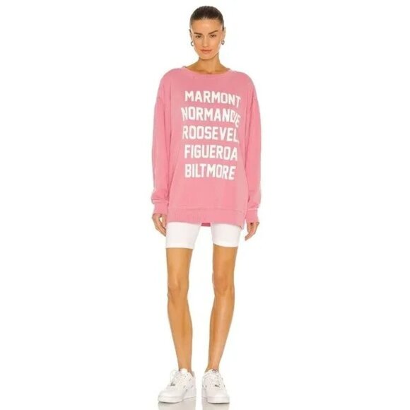NWT Wildfox pink hotel “Roadtrip” print sweatshirt, M - Picture 3 of 6